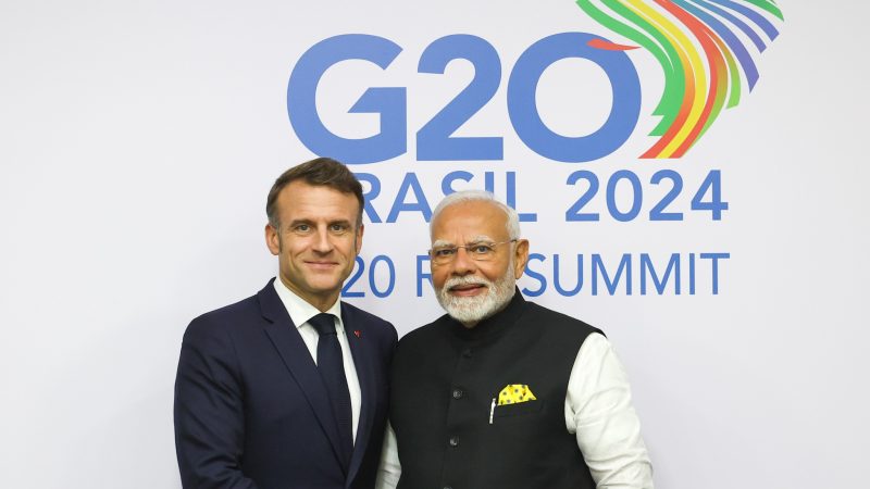  PM Modi meets French President Macron, India and France will keep working together in strategic sectors, says Modi.