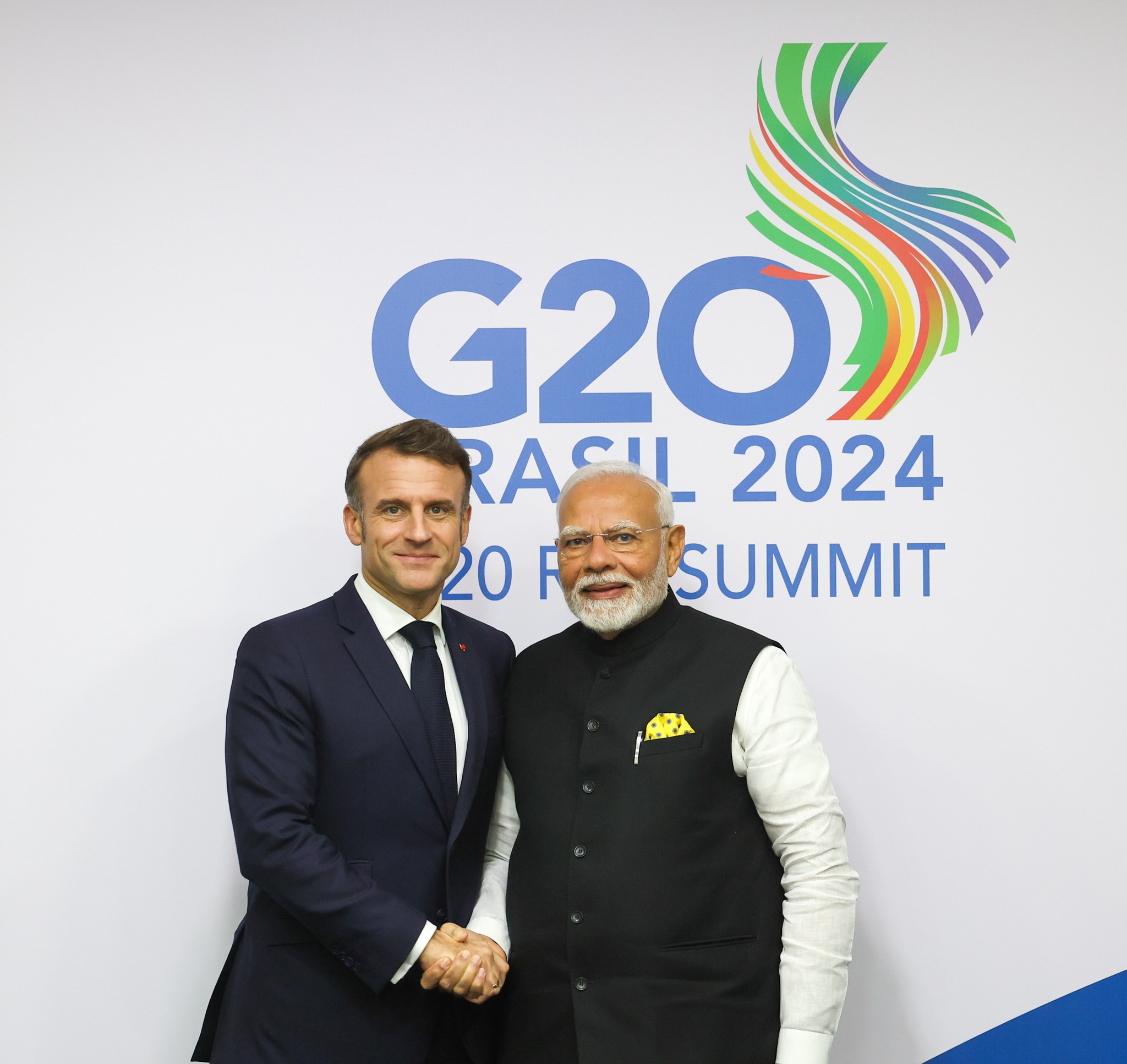  PM Modi meets French President Macron, India and France will keep working together in strategic sectors, says Modi.